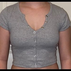 Pacsun grey crop top